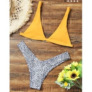 ZAFUL Leopard High Leg Thong Bikini